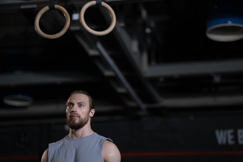 man training intensely to build strength and discipline